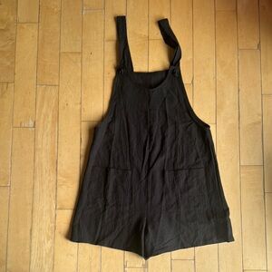Black Overalls with Pockets